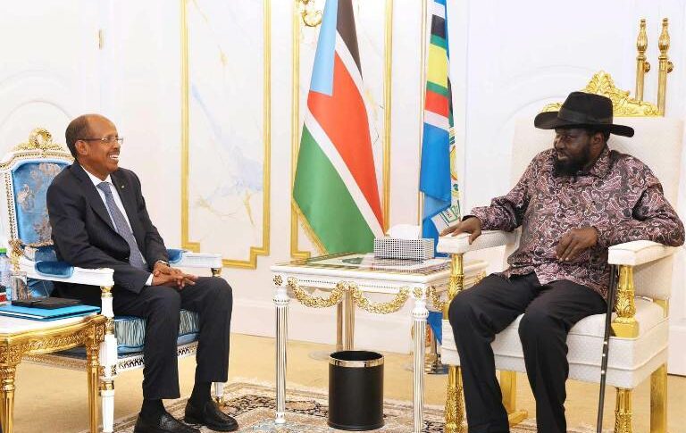 President Salva Kiir receives Djiboutis Foreign Minister Mahamoud Youssouf on September 20 2024 768x485 1