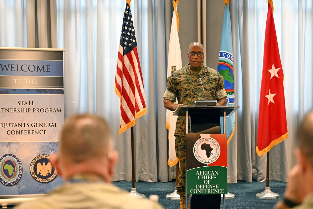 General Michael Langley, Commander of U.S. AFRICOM, speaks at the African Chiefs of Defense Conference 2025.
