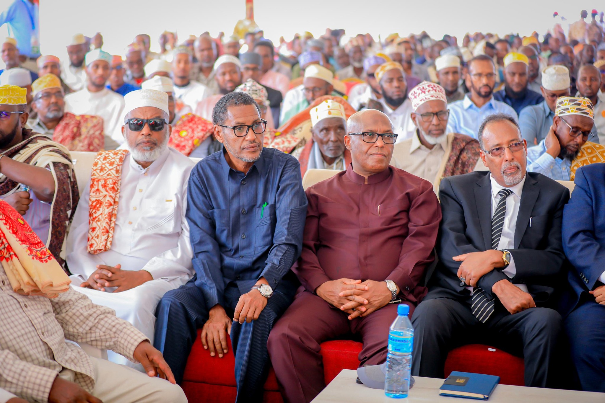 Somali elders and officials attending the Ceel-Afweyn Peace Conference.