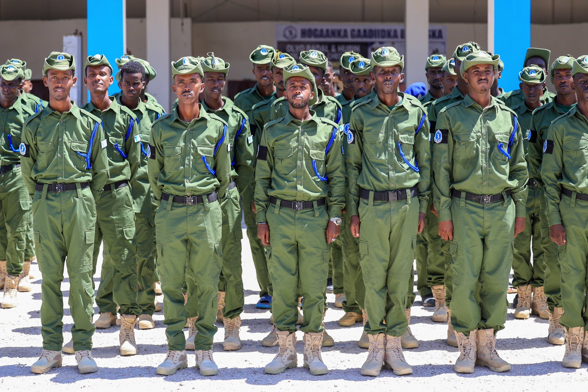Somali officials closing the special training for Darwish forces, with EU providing vehicles and military equipment for enhanced security operations.