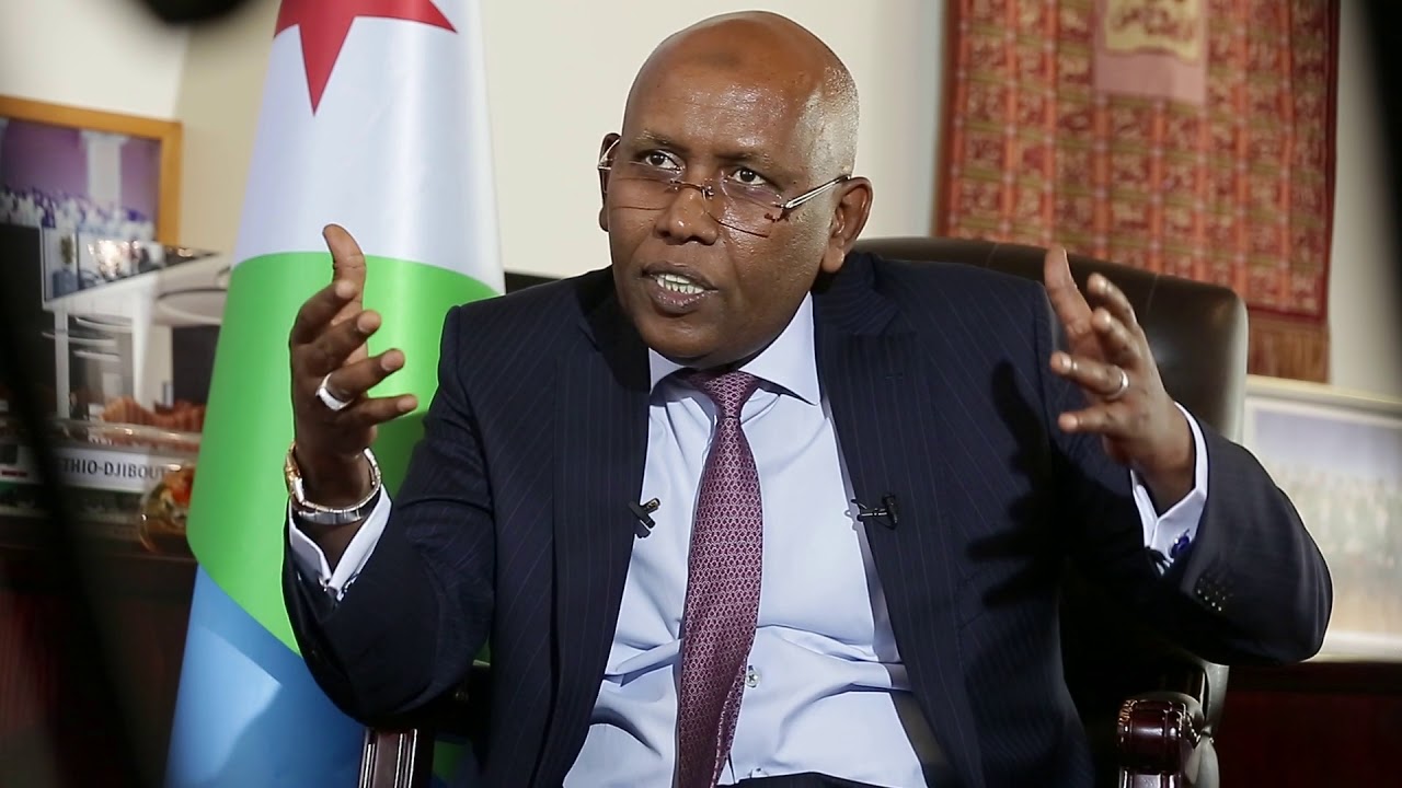 Minister of Finance and Economy of Djibouti, Ilyas Moussa Dawaleh, during an interview.