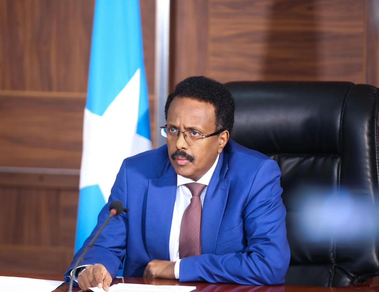 Picture of the former president of Somalia, Mohamed Abdullahi Farmajo.